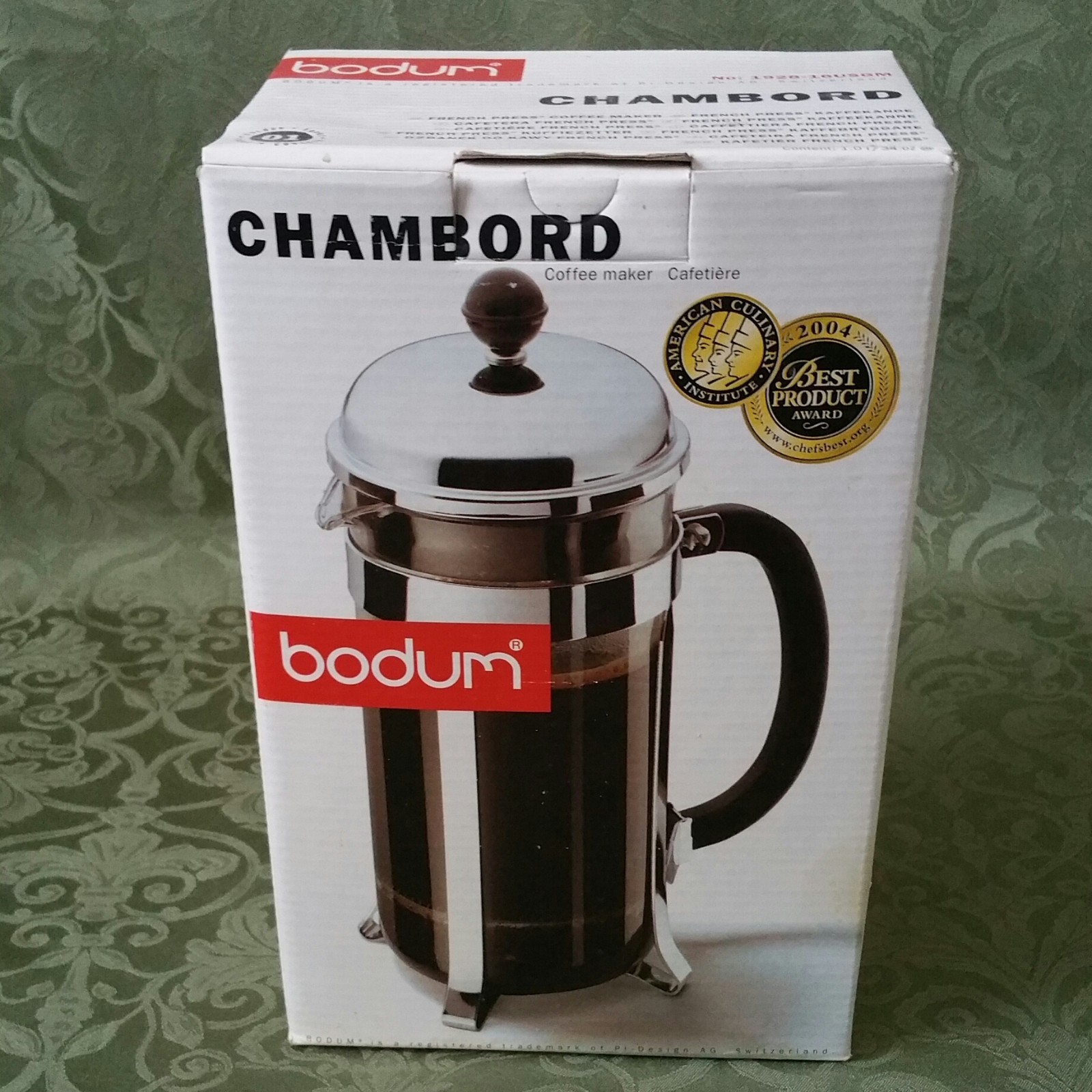 Bodum Chambord 8 Cup French Press Coffee Maker 34 Oz Chrome With Picture 1 Of 7