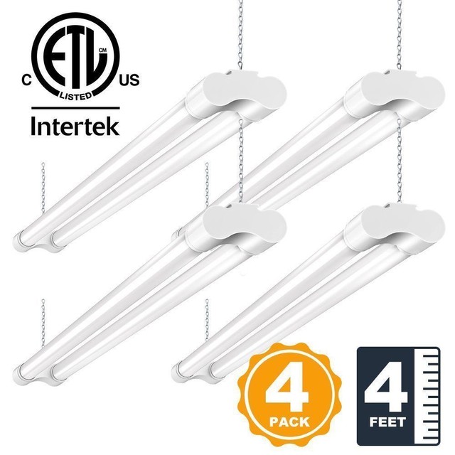 4 Led Lights Garage Utility Ceiling 4ft Hanging Lighting 4 Led Lights Garage Utility Ceiling 4ft Hanging Lighting Daylight Fixture