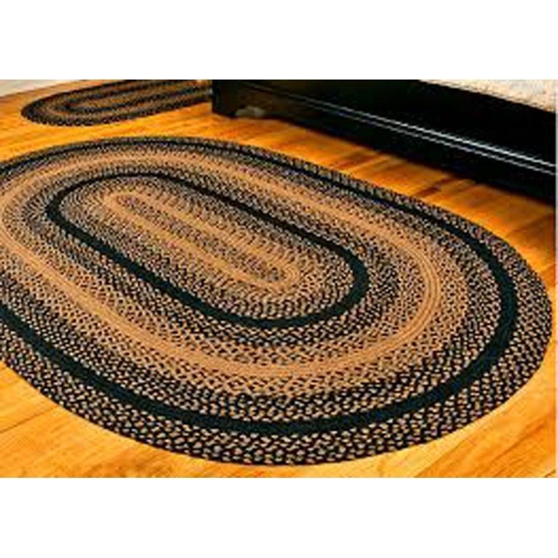 Ihf Home Decor Rectangle Braided Floor Carpet Area Rug 6 X 9 Ebony Picture 1 Of 4