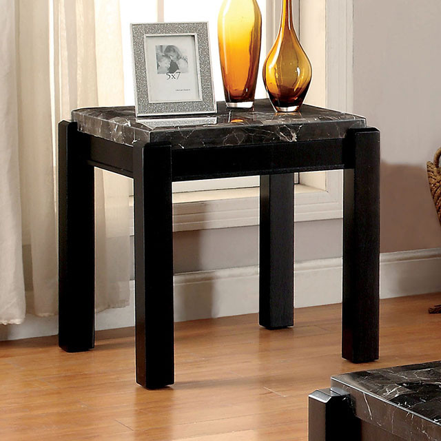 Furniture Of America Gladstone Espresso Square End Table With Gray Picture 1 Of