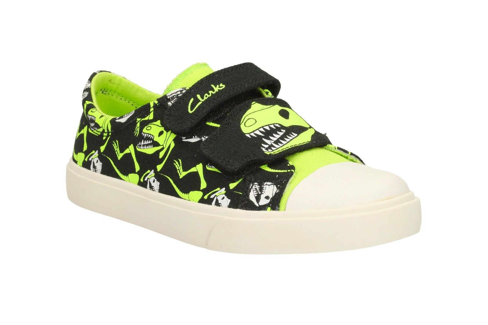 Clarks Boys Black Combi Canvas Doodles Shoes Tricer Roar 12 F | eBay Picture 1 of 4 ...