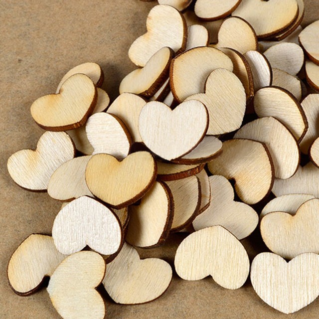 Fancy 100 Wooden Wood Love Heart Pieces Painting Craft Cardmaking Fancy 100 Wooden Wood Love Heart Pieces Painting Craft Cardmaking Sbooking