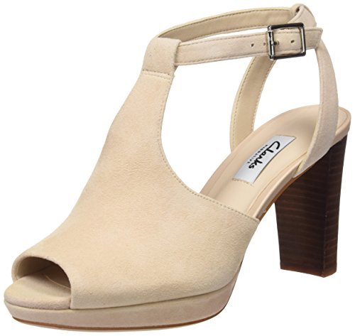Clarks Kendra Charm Scarpe Col Tacco con Cinturino a T Donna Beige y9K Clarks Kendra Charm Scarpe Col Tacco con Cinturino a T Donna Beige y9K