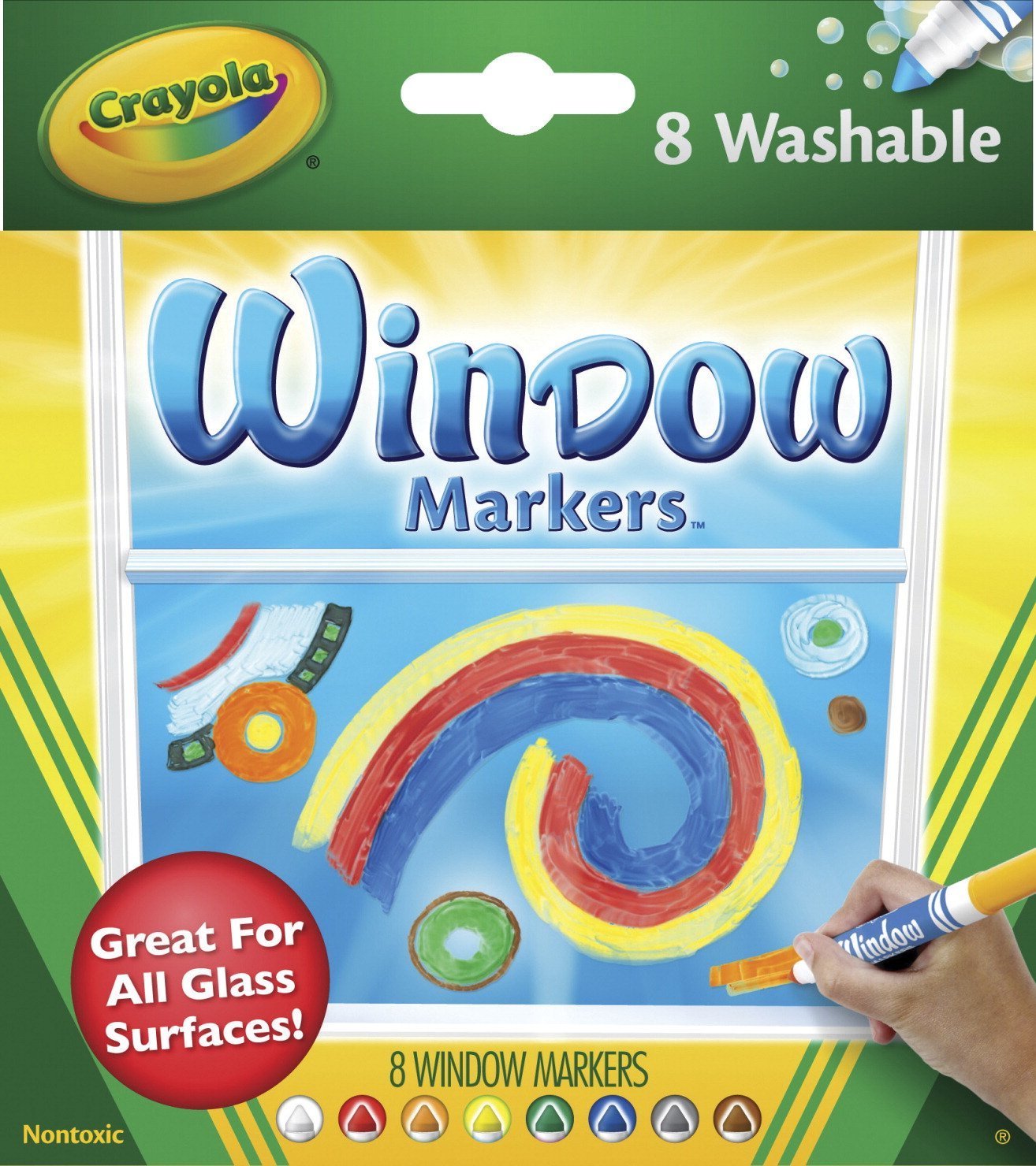 Crayola Washable Window Markers 8 Pkg 58 8165 EBay - 1314x1480 - jpeg Window Markers