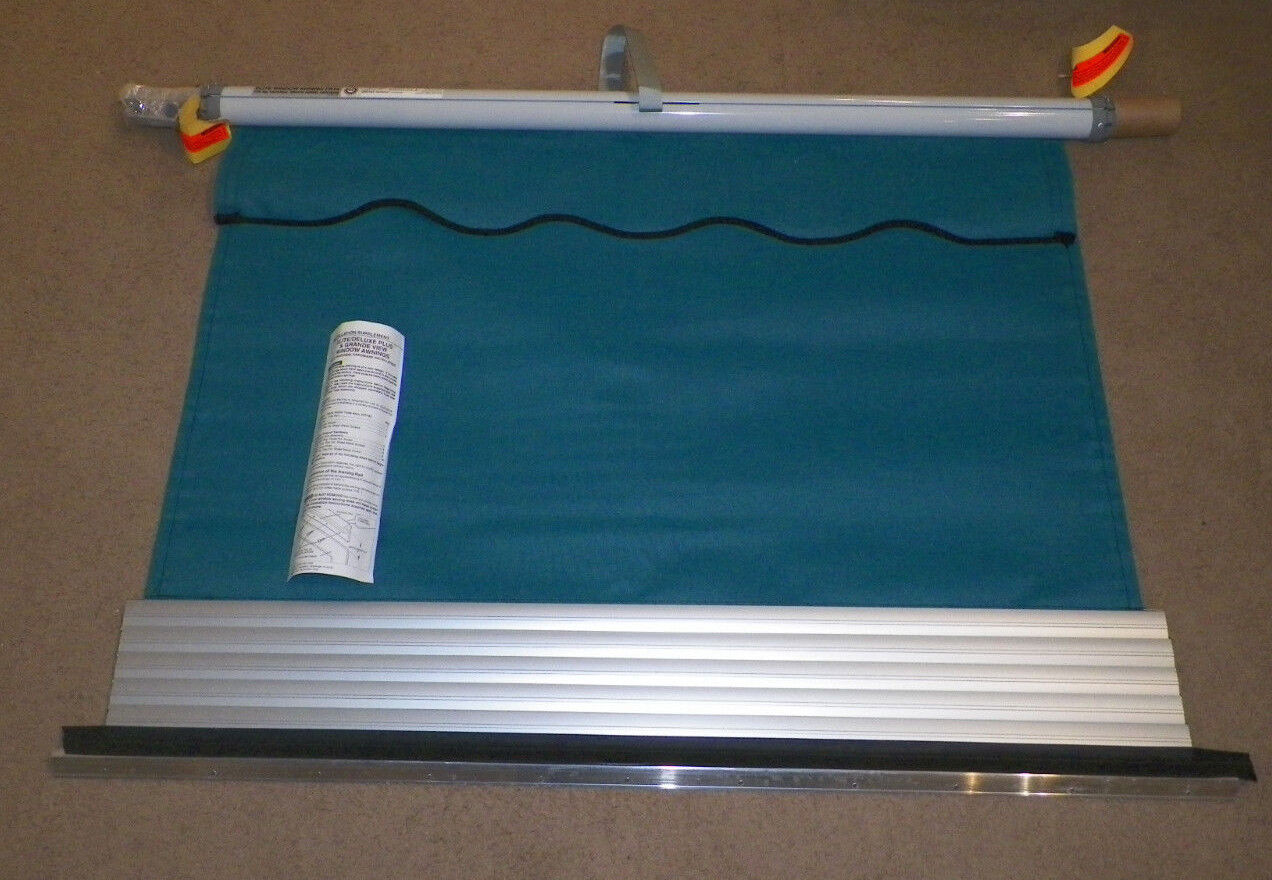 Dometic Elite Window Awning Teal Solid Silver 45 Fabric Camper A5