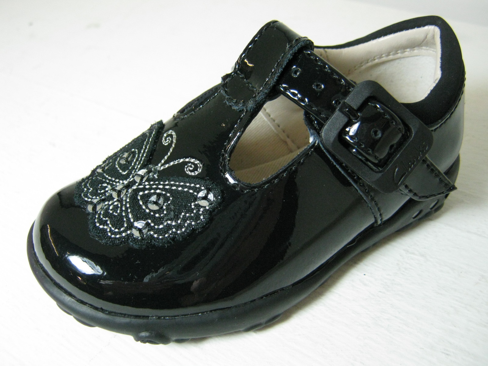 S Clarks Ella Sweet Fst Black Patent Leather T Bar Shoes Uk 5 Eu Picture 1 Of 4