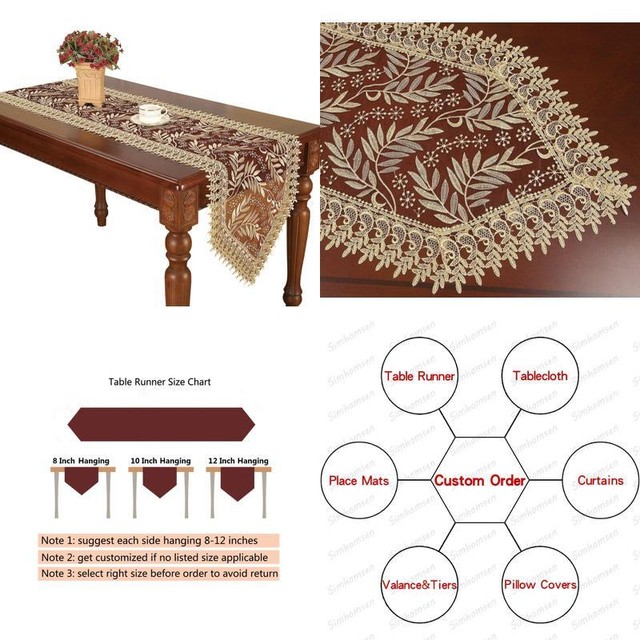 Simhomsen Embroidered Burdy Lace Doilies Runners 16 By 36 Inch Simhomsen Embroidered Burdy Lace Doilies Runners 16 By 36 Inch Table Linens