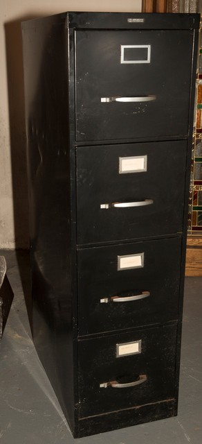 Staples Vertical File Cabinet 26 1 2 4 Drawer Letter Size Black Ebay