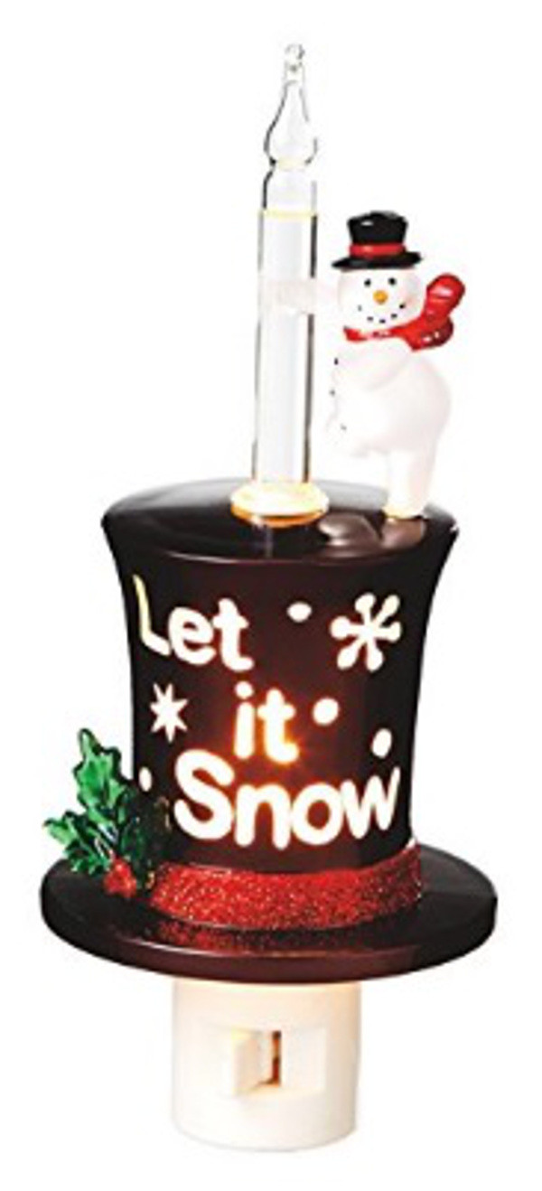 Midwest Cbk Let It Snow Text Snowman Night Light Picture 1 Of