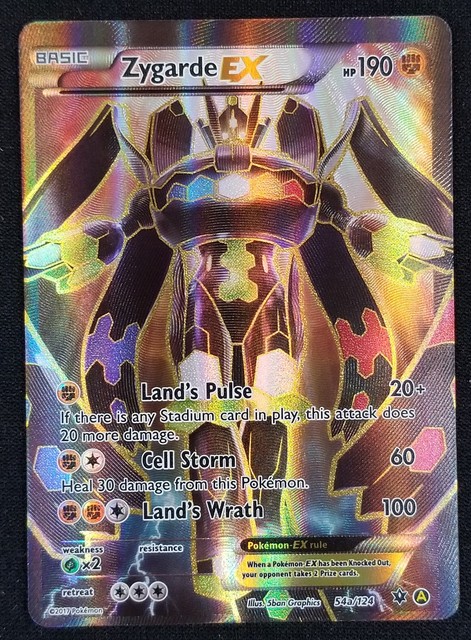 Pokemon Zygarde EX 54a/124 XY Fates Collide Alternate Full Art Promo NM