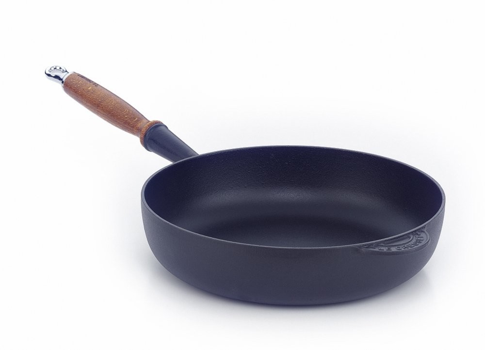Le Creuset 20059280000460 Sauté Pan With Wooden Handle 28 Cm Black Picture 1 Of