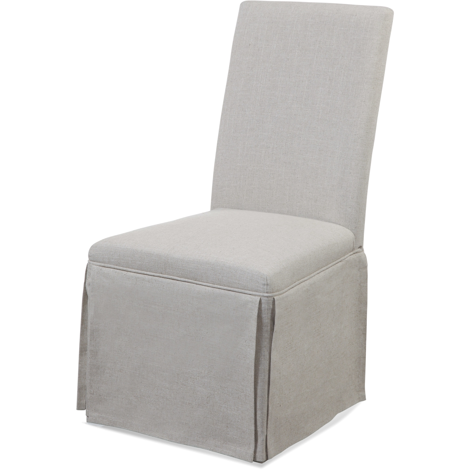 Skirted Parsons Chair Set Of 2 By Bassett Mirror Company Grey Picture 1 Of 2