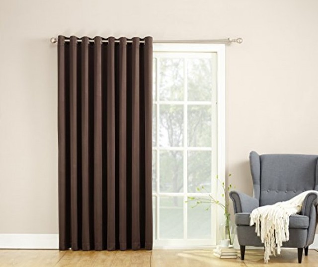 Barrow Extra Wide Energy Efficient Grommet Patio Door Curtain Panel Sun Zero Barrow Energy Efficient Patio Door Curtain Panel