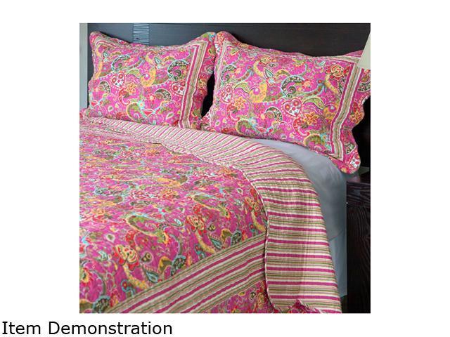 Paisley King Quilt 3 Piece Comforter Bedspread Pillow Shams Bedroom