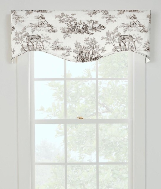 Country Curtains Lenoxdale Toile Scalloped Valance Country Curtains Lenoxdale Toile Scalloped Valance