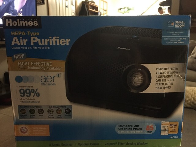 Holmes Aer1 Desktop Hepa Air Purifier Hap9243 Small Rooms Ionizer 3 Holmes Aer1 Desktop Air Purifier Hap9243
