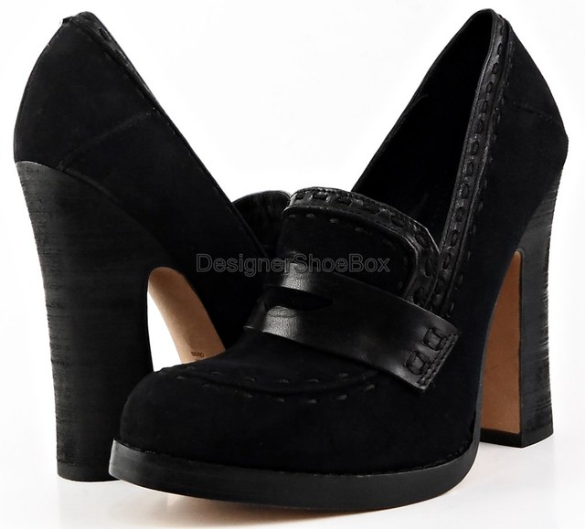 Designer Black Suede Pumps