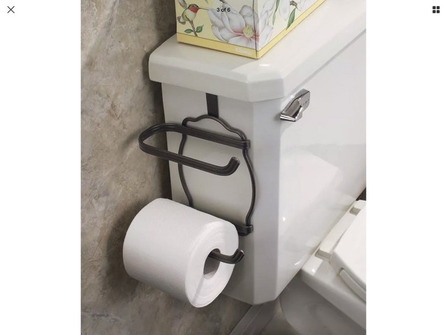 Toilet Paper Holder Tank Tissue 2 Roll Storage Bathroom Stand Bronze ... Toilet Paper Holder Tank Tissue 2 Roll Storage Bathroom Stand Bronze ...