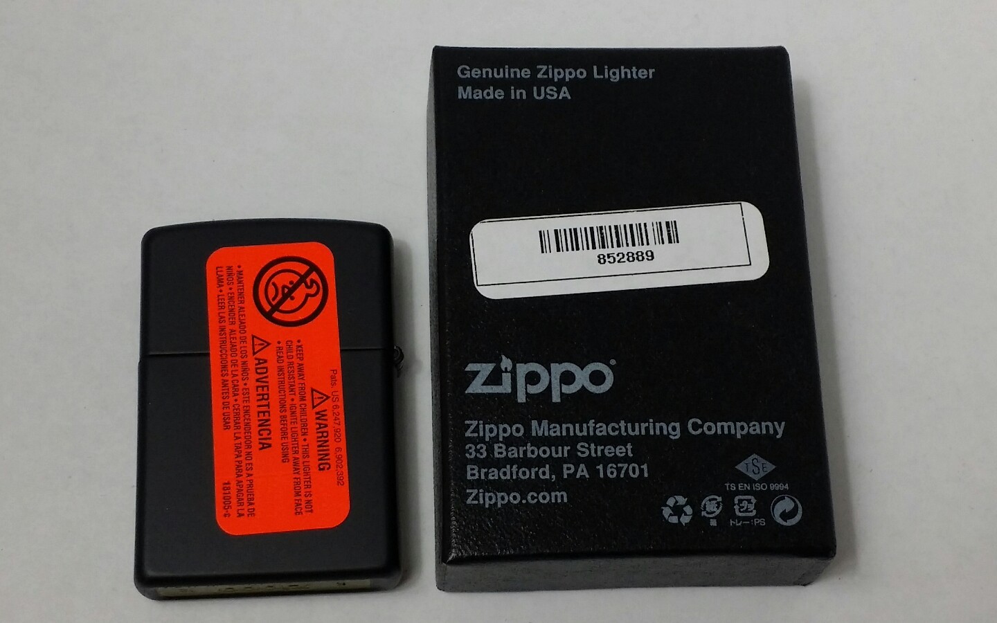Zippo Lighter Flaming Martini Alcohol Black Matte Brass Fire Brand New T