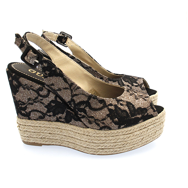 MODA Sandali Guess Donna Nero Taglia 38 FLNUR2LAC05 BLACK 38 MODA Sandali Guess Donna Nero Taglia 38 FLNUR2LAC05 BLACK 38