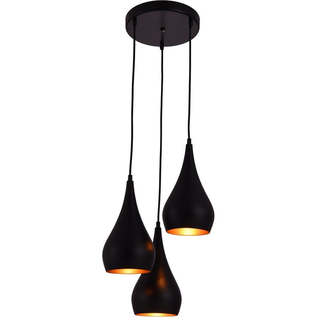 Living District Ldpd2000 Nora 3 Light 15 Inch Black Pendant Ceiling Living District Ldpd2000 Nora 3 Light 15 Inch Black Pendant Ceiling