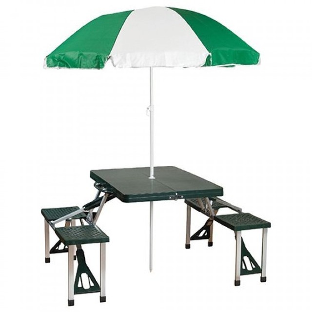 Folding Table And Chairs Camping Set W Umbrella Portable Picnic Folding Table And Chairs Camping Set W Umbrella Portable Picnic Outdoor Garden Ebay