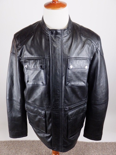Bod Christensen Sheep Skin Leather 3 4 Length Barn Motorcycle Jacket Bod Christensen Sheep Skin Leather 3 4 Length Barn Motorcycle Jacket Coat Men Xl