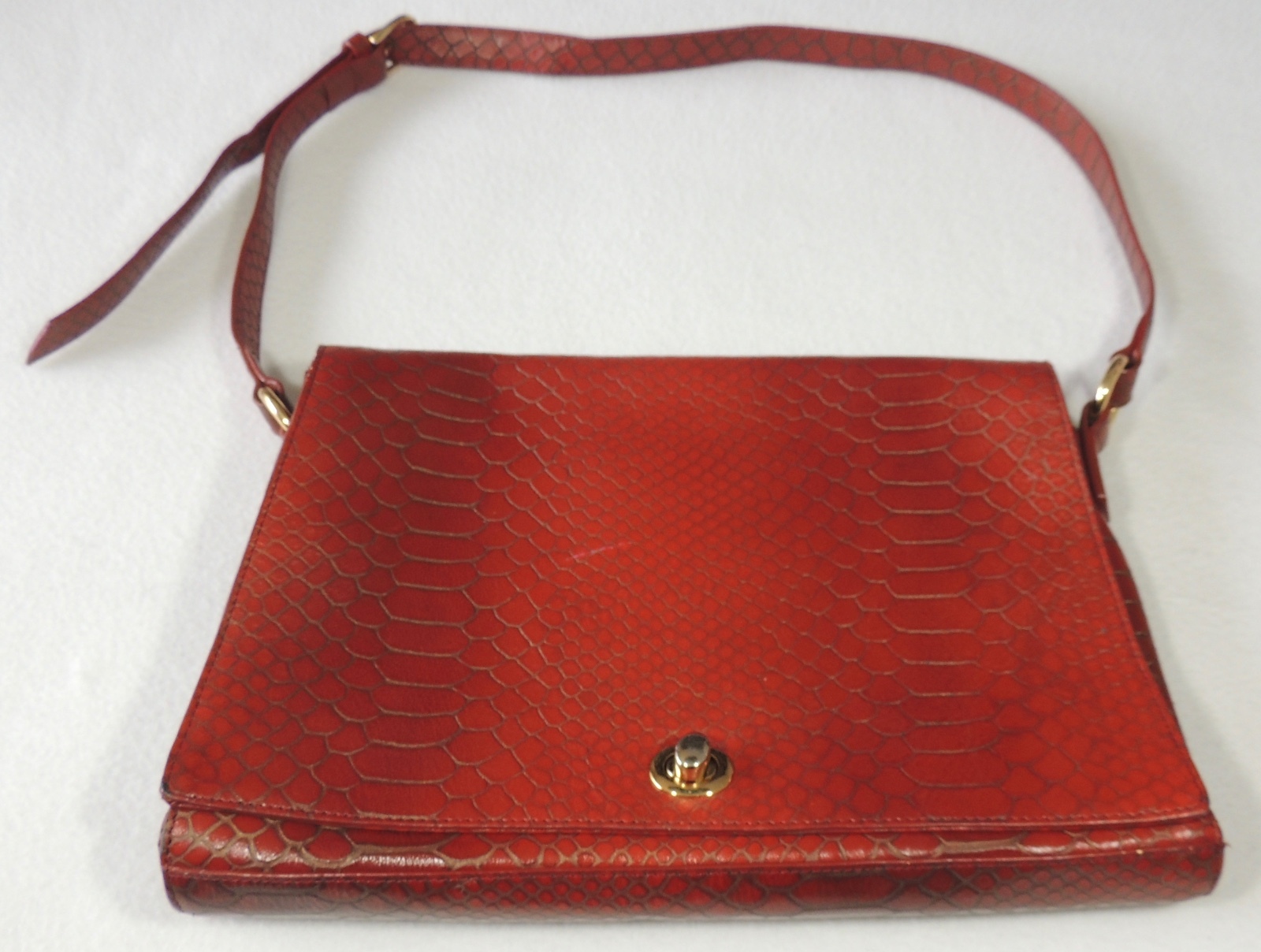 Hobo International Red Leather Handbag Shoulder Bag Purse Ebay Picture 1 Of 10