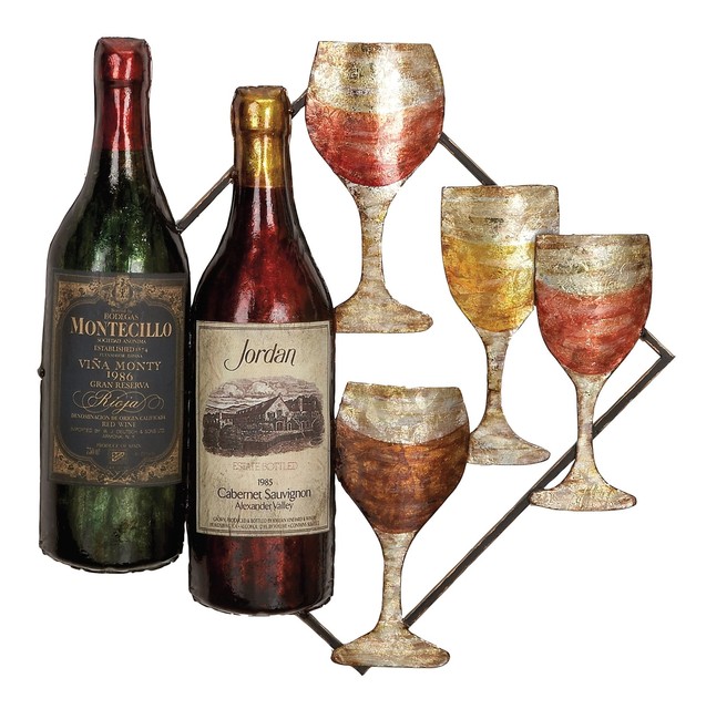 Deco 79 Metal Art Wine Vino Wall Decor 68020 Ebay Deco 79 68020 Metal Wine Wall Decor New