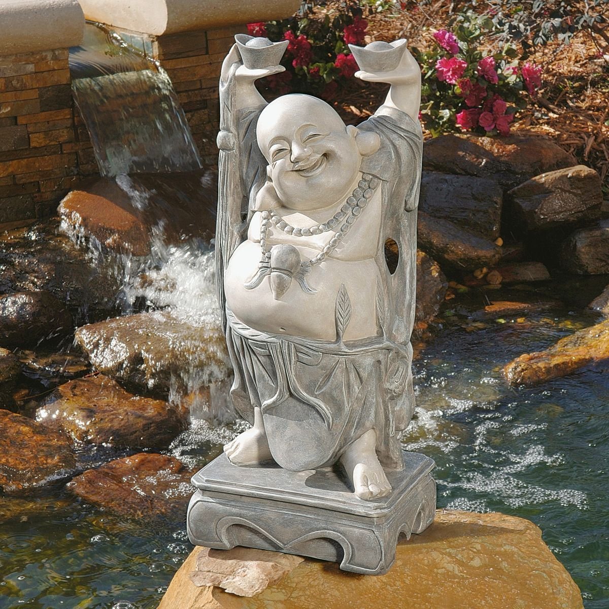 Jolly Hotei Buddha Garden Statue Out Door Lawn Decor Yard Religious Picture 1 Of 3