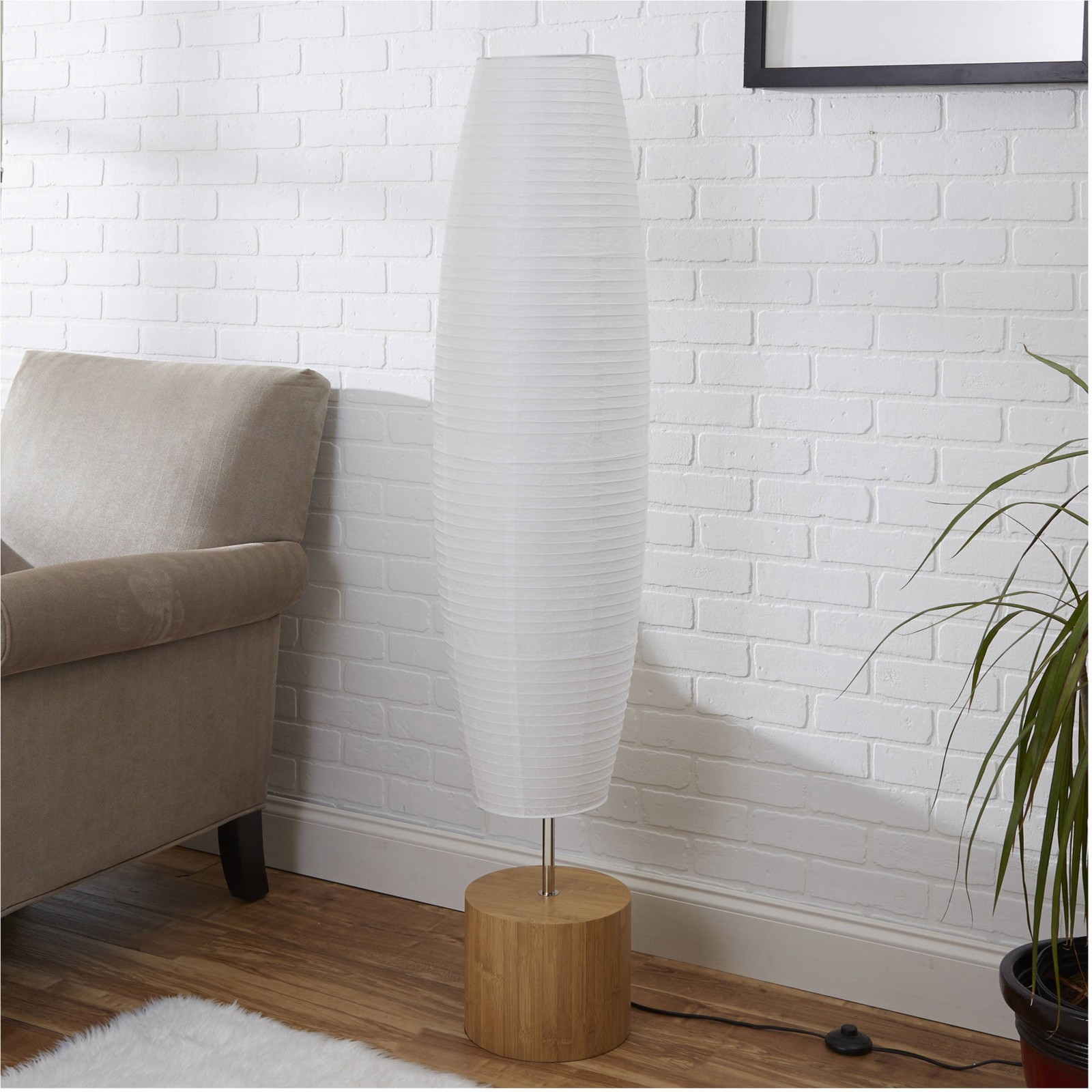 Mainstays Rice Paper Shade Floor Lamp Bamboo Finish Decor Design Mainstays Rice Paper Shade Floor Lamp Bamboo Finish Decor Design Living