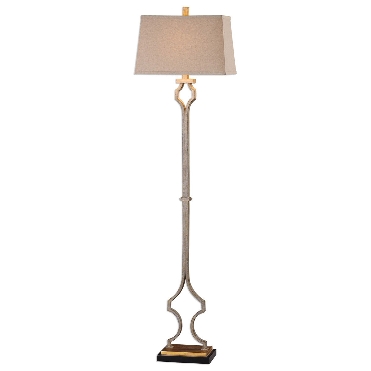 Uttermost 28078 Vincent 65 Inch 150 Watt Gold Leaf Floor Lamp Picture 1 Of