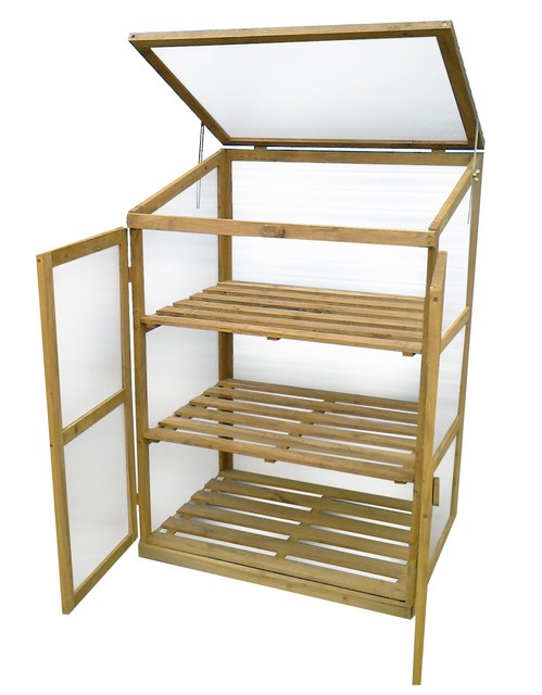 Deluxe Hardwood Growhouse Mini Greenhouse Brown Wooden Birch Deluxe Hardwood Growhouse Mini Greenhouse Brown Wooden Birch