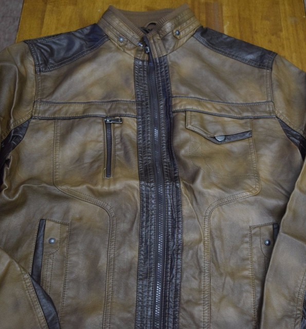 Inc International Concepts Mens Faux Leather Moto Jacket Brown Nwt Inc International Concepts Mens Faux Leather Moto Jacket Brown Small