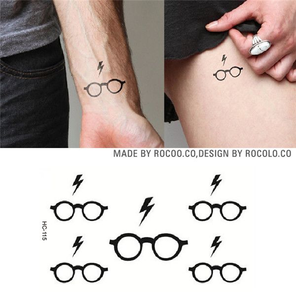 harry potter glasses lightning bolt scar temporary tattoo ebay harry potter glasses lightning bolt scar temporary tattoo ebay