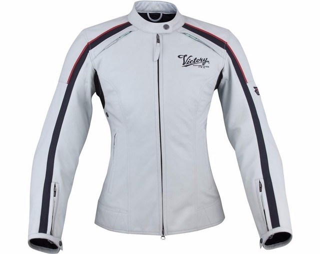 286373402 Victory Womens Versa Leather Jacket Small Size S Victory Womens Versa Gray White Nappa Leather Jacket Small 286373402 Bnwt
