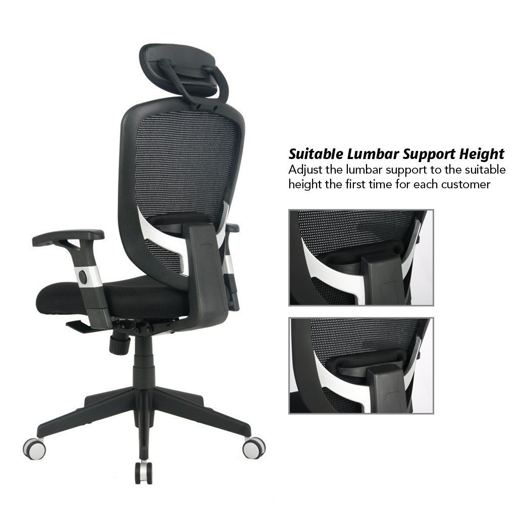 Viva Office High Back Mesh Chair Adjule Armrest Headrest Lumbar Viva Office High Back Mesh Chair Adjule Armrest Headrest Lumbar Viva00881