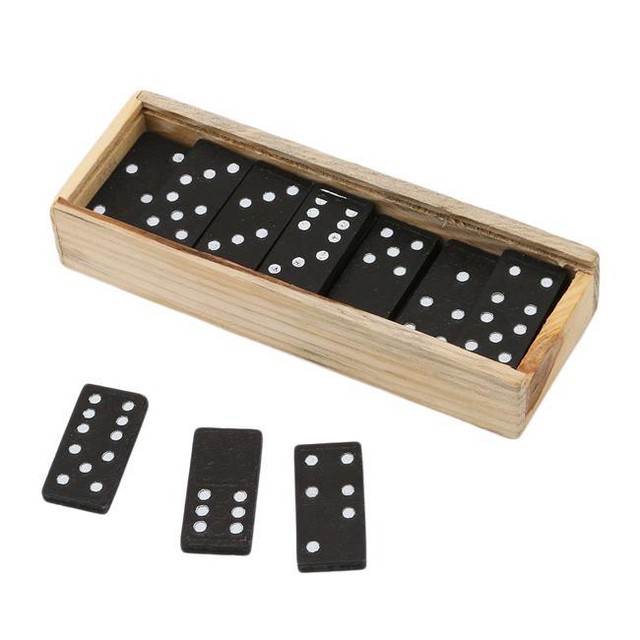 28pcs Set Wooden Dominoes Traditional Board Funny Game Toy Children 28pcs Set Wooden Dominoes Traditional Board Funny Game Toy Children Gifts Bs