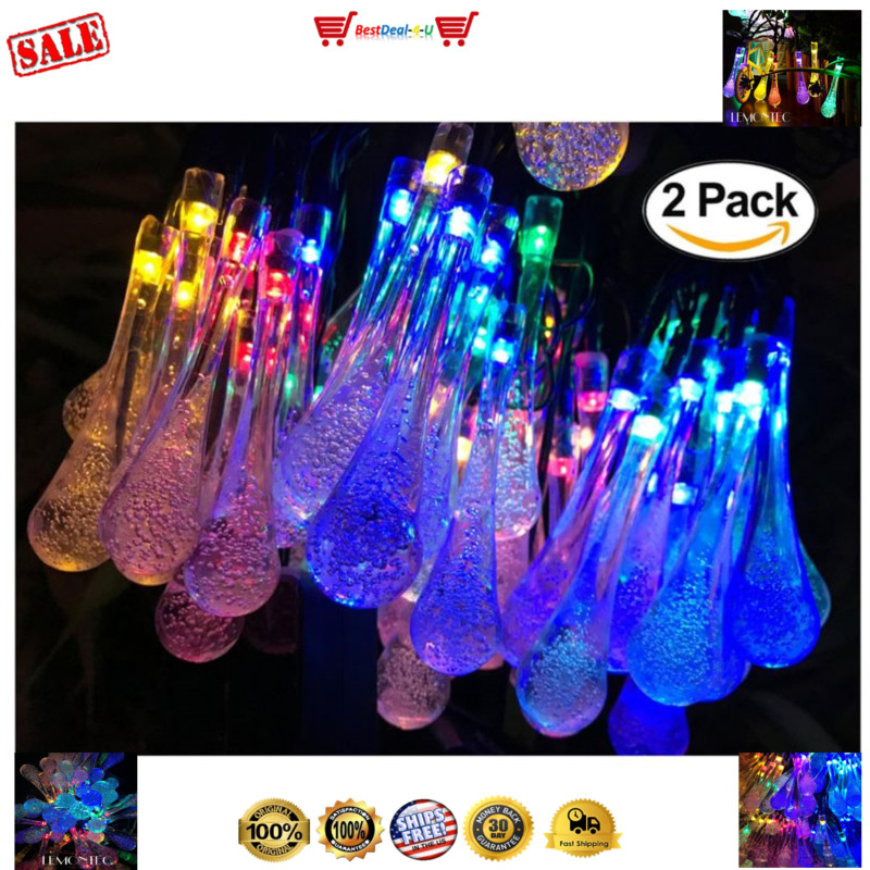 Outdoor Patio String Lights Waterproof Solar Party Garden Decor 20ft Picture 1 Of 12