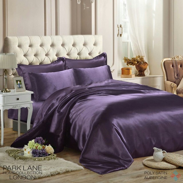 6pcs Satin Bedding Set Silk Bedroom Duvet Cover Fitted Sheet 4 X Picture 4 Of