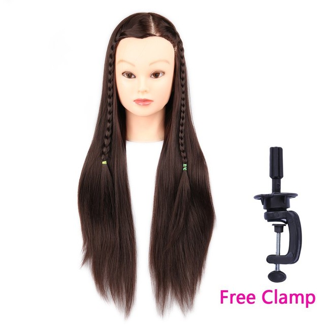 Hanne 24 Mannequin Head Hair Straight Synthetic Maniqui Hanne 24 Mannequin Head Hair Straight Synthetic Maniqui Hairdressing Doll Heads