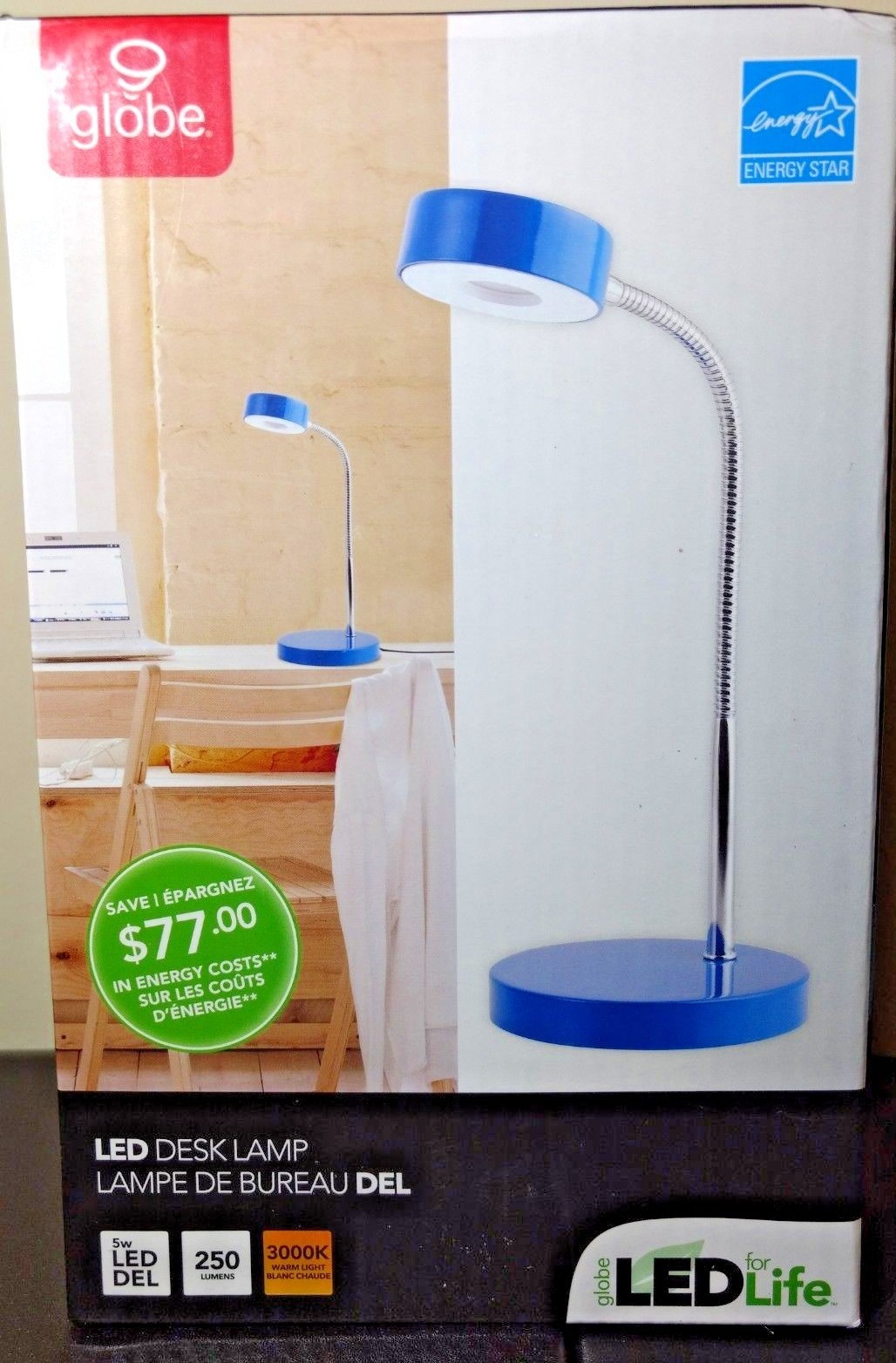 Globe Electric Led Desk Lamp White 5 Watt 12646 Picture 1 Of 3
