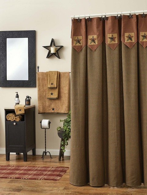 Lique Shower Curtain Pieced Star By Park Designs 72x72 Inch Shower Curtain Pieced Star By Park Designs Liqué Bathroom Country