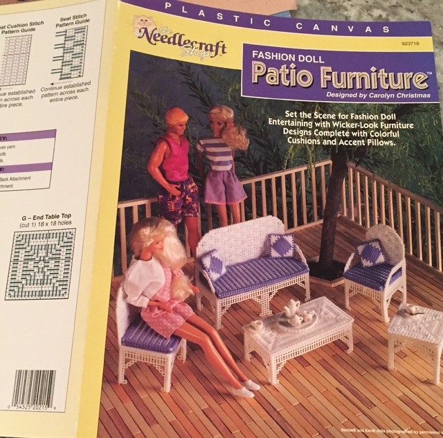 Barbie Fashion Doll Plastic Canvas Wicker Patio Furniture Pattern Barbie Fashion Doll Plastic Canvas Wicker Patio Furniture Pattern Booklet 923718