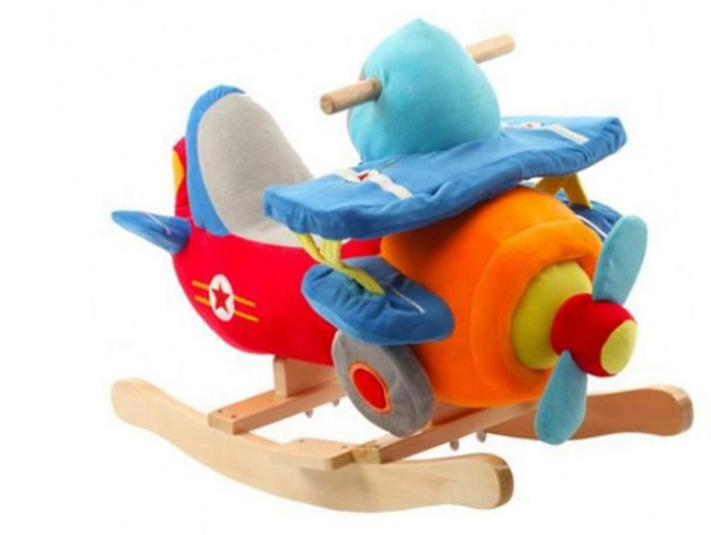 Traditional Rocking Aeroplane Toddler Vintage Toy Kid Al Sound Traditional Rocking Aeroplane Toddler Vintage Toy Kid Al Sound Solid Wooden