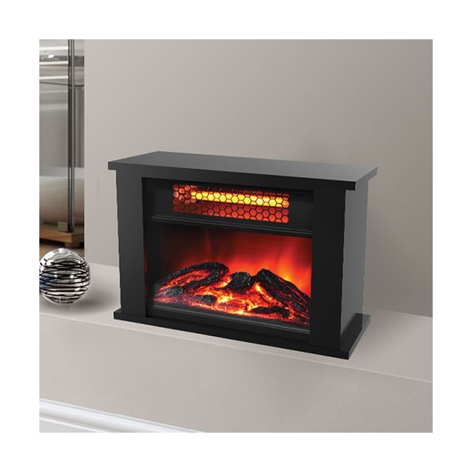 Lifesmart Zcfp1014us Lifezone 750w Mini Fireplace Infrared Quartz Heater