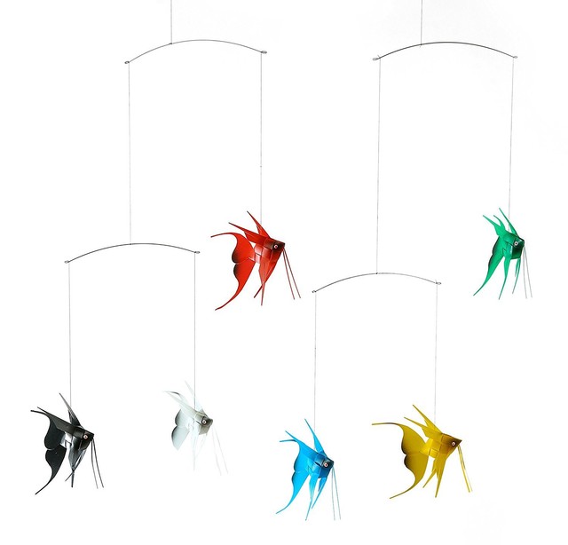Handmade Modern Baby Nursery Mobile Crib Decoration Education Kit 6 Handmade Modern Baby Nursery Mobile Crib Decoration Education Kit 6 Rainbow Fish