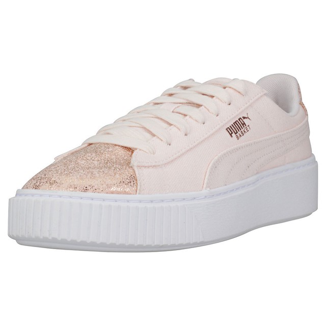 Puma Basket Platform Donna Rose Gold Tela Scarpe da Ginnastica 8 UK Puma Basket Platform Donna Rose Gold Tela Scarpe da Ginnastica 8 UK