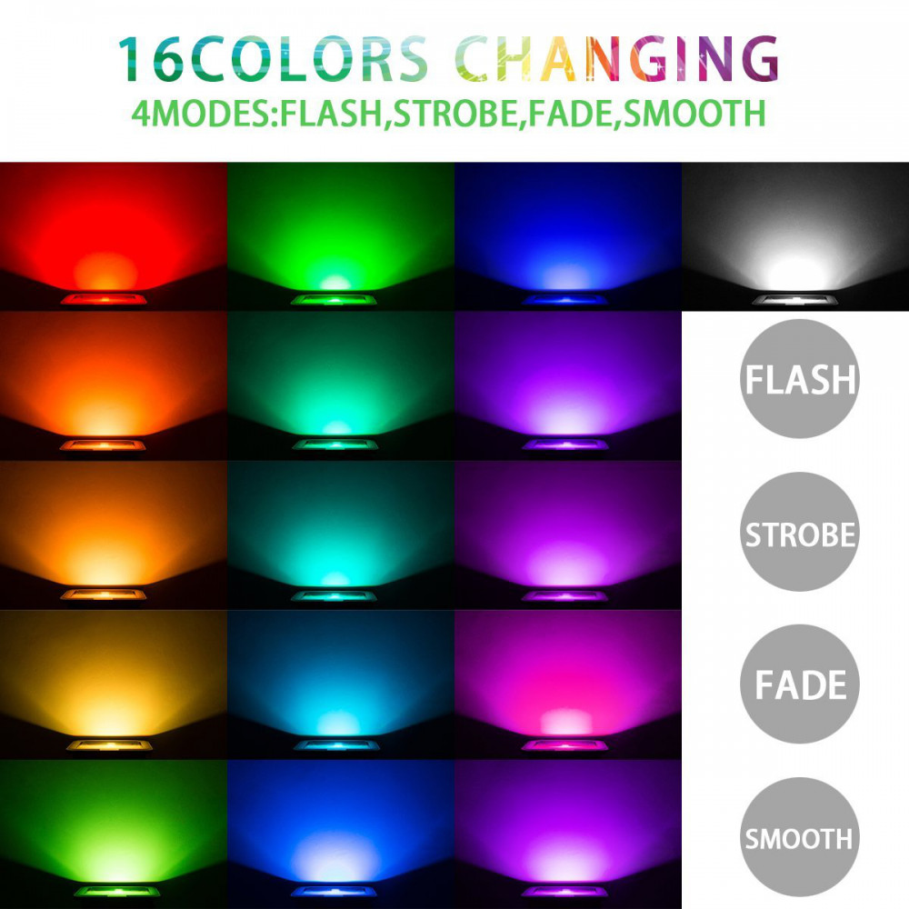 Solla 50w Rgb Led Flood Light Outdoor Color 16 Changing Lights 3