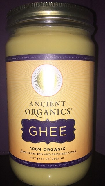 Ancient Organics Ghee 100% Organic Ghee From Grass Fed Cows 32 OZ